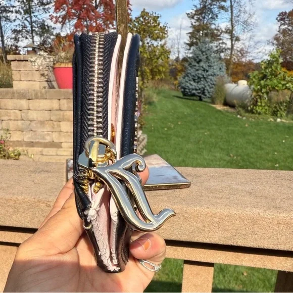 Juicy Couture Black Quilted Wallet with Gold Charms Faux Leather Exclusive - Picture 4 of 7